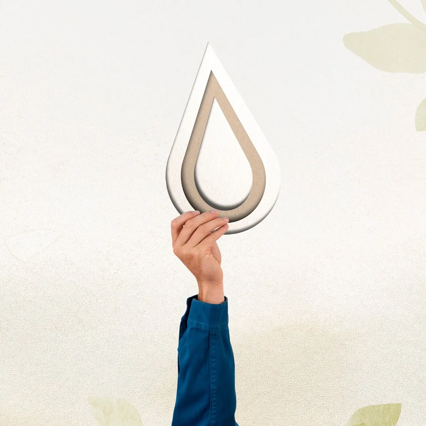 Eine Hand präsentiert einen Remix zum Thema Wasserschutz und Umwelt.